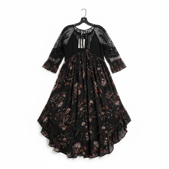 Free People Spirit of the Wild Maxi Dress Black Floral Small NWT - Picture 4 of 10